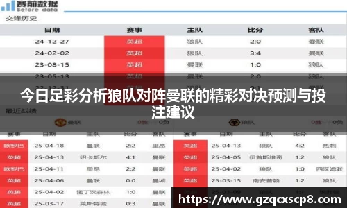 今日足彩分析狼队对阵曼联的精彩对决预测与投注建议